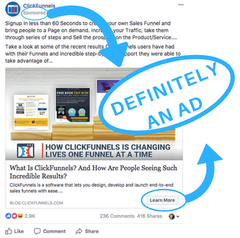 What a Facebook Ad Looks Like